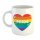 Kaffeetasse Pride Herz Regenbogenfahne Weiß 330ml