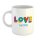 Kaffeetasse Love Wins Pride Regenbogenfahne Weiß 330ml