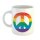 Kaffeetasse Peace Pride Regenbogenfahne Weiß 330ml