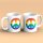 Kaffeetasse Peace Pride Regenbogenfahne Weiß 330ml