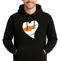 Unisex Hoodie Zypern Flagge Herz