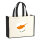 Jutetasche Zypern Flagge Herz 21 Liter Black