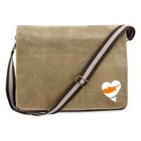 Umhängetasche Zypern Flagge Herz 14 Liter