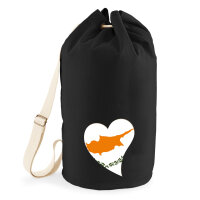 Seesack Zypern Flagge Herz 20 Liter Black