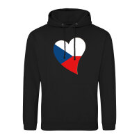 Unisex Hoodie Tschechische Republik Flagge Herz