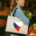 Jutetasche Tschechische Republik Flagge Herz 21 Liter Black