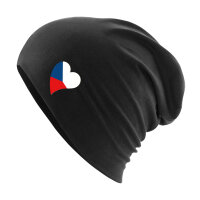 Beanie Tschechische Republik Flagge Herz