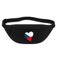 Bauchtasche Tschechische Republik Flagge Herz 2,5 Liter...