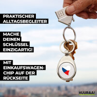 Schlüsselanhänger Tschechische Republik Flagge Herz Schlüsselring