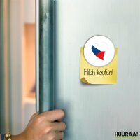 Magnet Tschechische Republik Flagge Herz 59mm Kühlschrankmagnet
