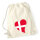 Turnbeutel Dänemark Flagge Herz 12 Liter