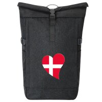 Kurierrucksack Dänemark Flagge Herz 30-44 Liter...