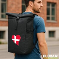 Kurierrucksack Dänemark Flagge Herz 30-44 Liter...