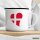 Emaille Tasse Dänemark Flagge Herz 300ml Vintage