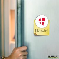 Magnet Dänemark Flagge Herz 59mm Kühlschrankmagnet