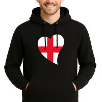 Unisex Hoodie England Flagge Herz