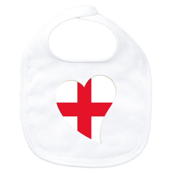 Baby Lätzchen England Flagge Herz Klettverschluss