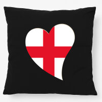 Kissen England Flagge Herz 40x40cm