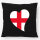 Kissen England Flagge Herz 40x40cm