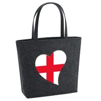 Filzshopper England Flagge Herz, 22 Liter