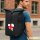 Kurierrucksack England Flagge Herz 30-44 Liter Black Melange