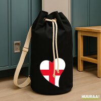 Seesack England Flagge Herz 20 Liter Black