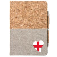 Notizbuch A5 England Flagge Herz 80 Blatt inkl....