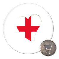 Magnet England Flagge Herz 59mm K&uuml;hlschrankmagnet