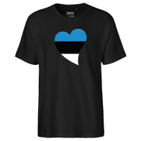 Herren T-Shirt Estland Flagge Herz