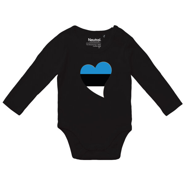 Baby Body Estland Flagge Herz