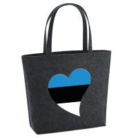 Filzshopper Estland Flagge Herz, 22 Liter