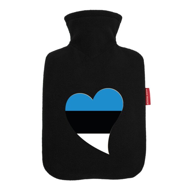 Wärmflasche Estland Flagge Herz