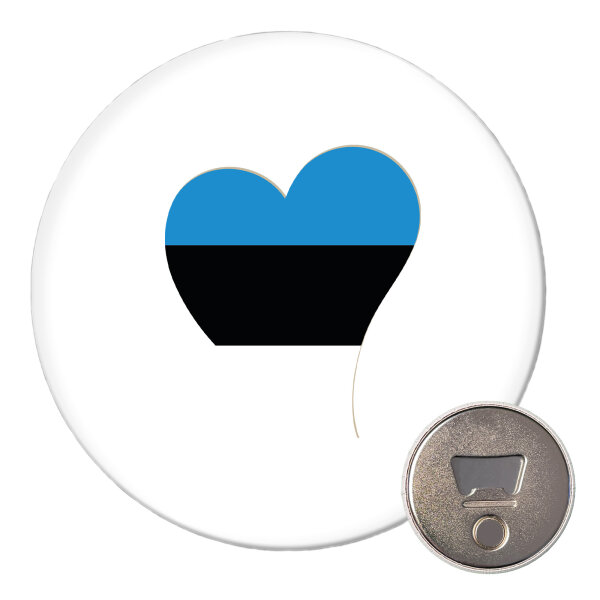 Magnet Estland Flagge Herz 59mm Kühlschrankmagnet