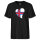 Herren T-Shirt Färöer Flagge Herz