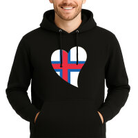 Unisex Hoodie Färöer Flagge Herz