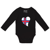 Baby Body Färöer Flagge Herz