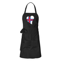 Schürze Färöer Flagge Herz mit Taschen