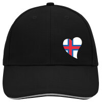 Kappe Färöer Flagge Herz