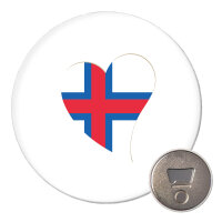 Magnet F&auml;r&ouml;er Flagge Herz 59mm...