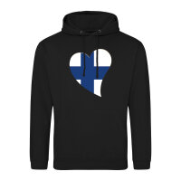 Unisex Hoodie Finnland Flagge Herz