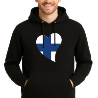 Unisex Hoodie Finnland Flagge Herz