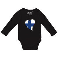 Baby Body Finnland Flagge Herz