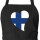 Schürze Finnland Flagge Herz mit Taschen