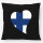 Kissen Finnland Flagge Herz 40x40cm