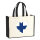 Jutetasche Finnland Flagge Herz 21 Liter Black