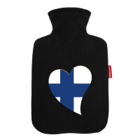 Wärmflasche Finnland Flagge Herz
