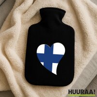 Wärmflasche Finnland Flagge Herz