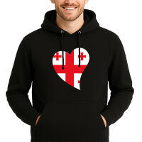 Unisex Hoodie Georgien Flagge Herz