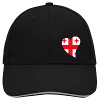 Kappe Georgien Flagge Herz