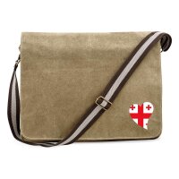 Umhängetasche Georgien Flagge Herz 14 Liter